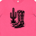 thumbnail image 4 of Inktastic Cowboy Cowgirl Boots Cactus Youth T-Shirt, 4 of 5