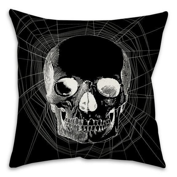 Creative Products Webbed Skull 16x16 Indoor / Outdoor Pillow