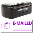 thumbnail image 1 of Slim Pre-Inked Emailed with Mailbox Stamp, Slim 1444, Ultra Slim Design, Impression Size 1/2" by 1-3/4", Up to 25,000 Impressions - Purple Ink, 1 of 10