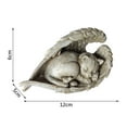 thumbnail image 2 of Pet Resin Statue with Angel Wings, Memorial Dog And Cat Figurine for Home And Garden Decor, Sleeping Pet Sculpture for Remembrance And Gift Giving, Durable Resin Material for Indoor , 1 X Sculpture, 2 of 6