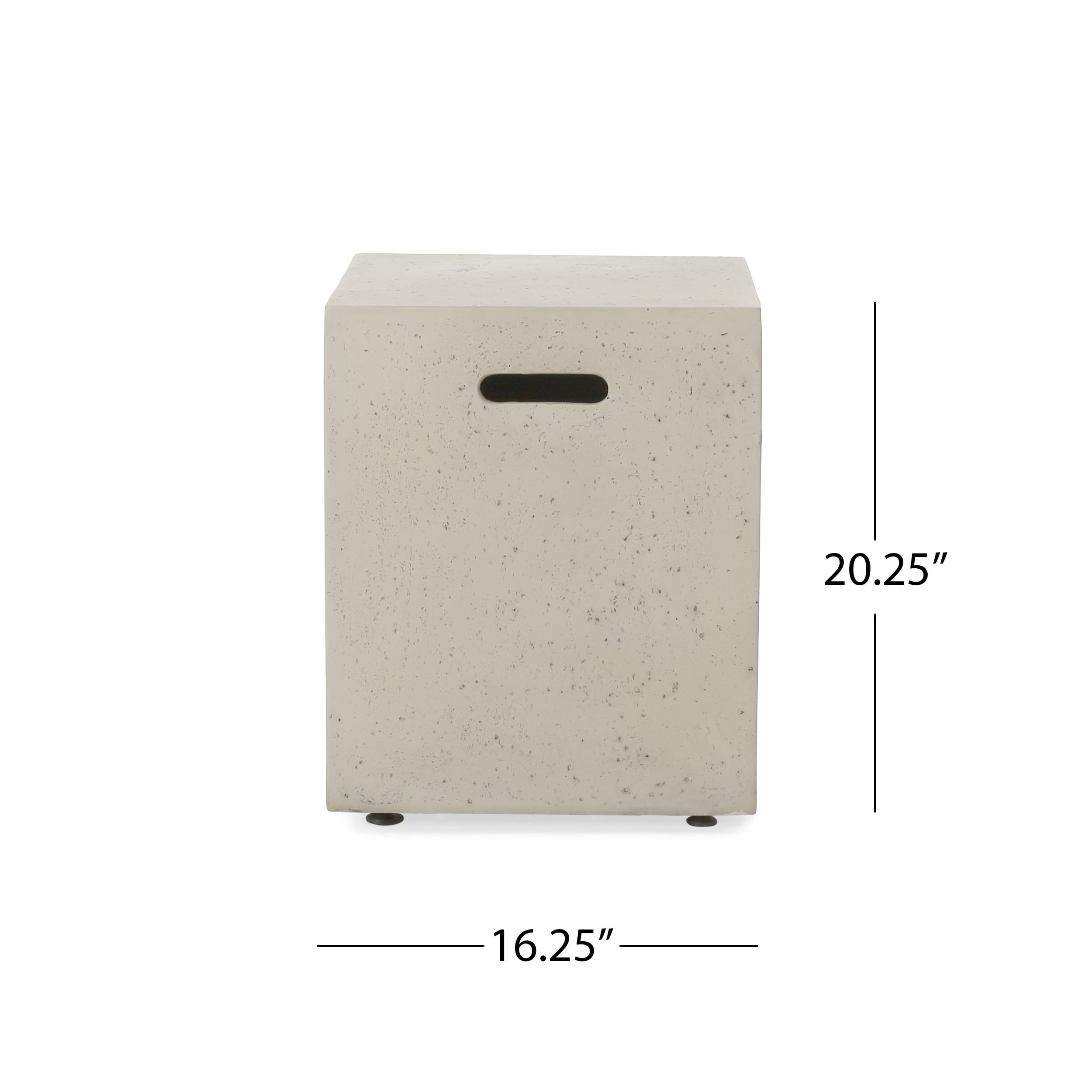Hayes Circular 50K BTU Outdoor Gas Fire Pit Table with Tank Holder, Light Grey