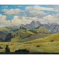 thumbnail image 3 of Max Kahrer 17x15 Black Modern Framed Museum Art Print Titled - Seiser Alm (South Tyrol) (1914), 3 of 5