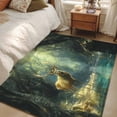 thumbnail image 4 of Green Forest Deer Area Rug 4x6 FT, Non Slip Kids Room Carpet, Fantasy Vintage Nature Scenery Washable Soft Floor Carpet Non-Shedding Throw Rug for Dorm Kitchen Study Room Home Office Bedside, 4 of 9