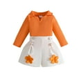 thumbnail image 1 of Ensemble Deux Pièces Décontracté Mode Uni avec Haut Tricoté à Manches Longues à Col en V et Short Boutonné, 1 of 9