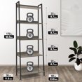 thumbnail image 3 of MorandiMal 5 Tier Ladder Bookshelf, 24 Inch Width Free Standing Shelf, Bookcase Shelf Storage Rack Organizer, Industrial Book Shelves for Home Office, Living Room, Kitchen, Dark Grey, Vintage Shelves, 3 of 7