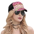 thumbnail image 5 of Lsque Flowers Printed Trucker Hat - Baseball Cap for Men Women - Breathable Mesh Side, Adjustable Fit - for Casual Wear, 5 of 7