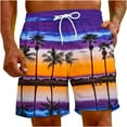 thumbnail image 2 of Aloohaidyvio Mens Swim Trunks Drawstring Elastic Waist Quick Dry Beach Shorts with Mesh Lining Swimwear Bathing Suits, 2 of 6
