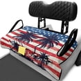 thumbnail image 2 of Yuyamidu Palm Tree Golf Cart Seat Cover American Flag Travel Sports Golf Cart Covers for 2-Person Seats Soft Golf Cart Rear Seat Cover with Pockets 4th of July Golf Cart Accessories, 2 of 7