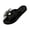 Black, variant on Bow Detail Round Open Toe Flat Thong Flip Flops for Women Trendy Slide Sandals for Summer Beach Vacation Daily Wear Beige 39