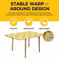 thumbnail image 4 of Summer Bees Table Cloths for 6 Foot Rectangle Tables, Pastoral Garden Yellow Honey Watercolor Patio Waterproof Elastic Fitted Tablecloths, Washable Rectangular Table Cover for Camping, 4 of 8
