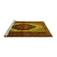 thumbnail image 2 of Ahgly Company Machine Washable Indoor Square Persian Yellow Traditional Area Rugs, 7' Square, 2 of 4