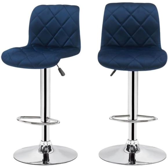 Set de 2 Bancos para Barra de Cocina FRATELLO MUEBLES Toretto Azul