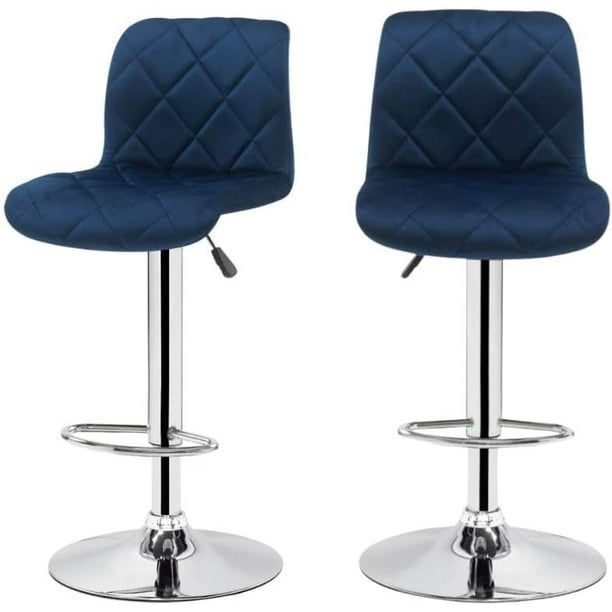 Set de 2 Bancos para Barra de Cocina FRATELLO MUEBLES Toretto Azul