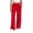 Red, variant on Womens Cotton Pants for Women Boho Cropped Legging - Cuffed Hem Spring Red S