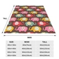 thumbnail image 3 of Fuzoiu Cute Elephants Print Ultra-Soft Micro Fleece Blanket,All Seasons Flannel Throw, Lightweight Blanket for Bed, Sofa, Couch, Movie Night, Camping, and Travel-80"x60", 3 of 7