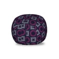 thumbnail image 1 of Geometric Storage Toy Bag Chair, Squares and Circles with Big and Little Dots Doodle Style Composition, Stuffed Animal Organizer Washable Bag, Small Size, Indigo Pink Pale Grey, by Ambesonne, 1 of 3
