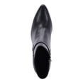 thumbnail image 3 of AQUA COLLEGE Womens Black Padded Waterproof Slip Resistant Buckle Accent Tatum Almond Toe Block Heel Zip-Up Leather Booties 9.5 M, 3 of 4