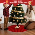 thumbnail image 5 of 30 Inch Christmas Tree Skirt – Velvet Plush Tree Mat, Soft Thickened Polyester with Red Ties, Single-Sided Printing, Available in 30in/36in/48in, Perfect for Holiday Xmas Tree Decoration, 5 of 7
