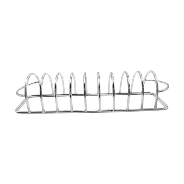 Outdoor Barbecue Grill Accessory Rib Rack for Stainless Steel Grills Enhances Flavor and Even Cooking Durable Ready for Outdoor Activities