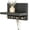 OldBlack, variant on Pine Wood Wall-Mounted Key Holder with Shelf and 4 Hooks- Farmhouse Organizer (Old Black,7inch)