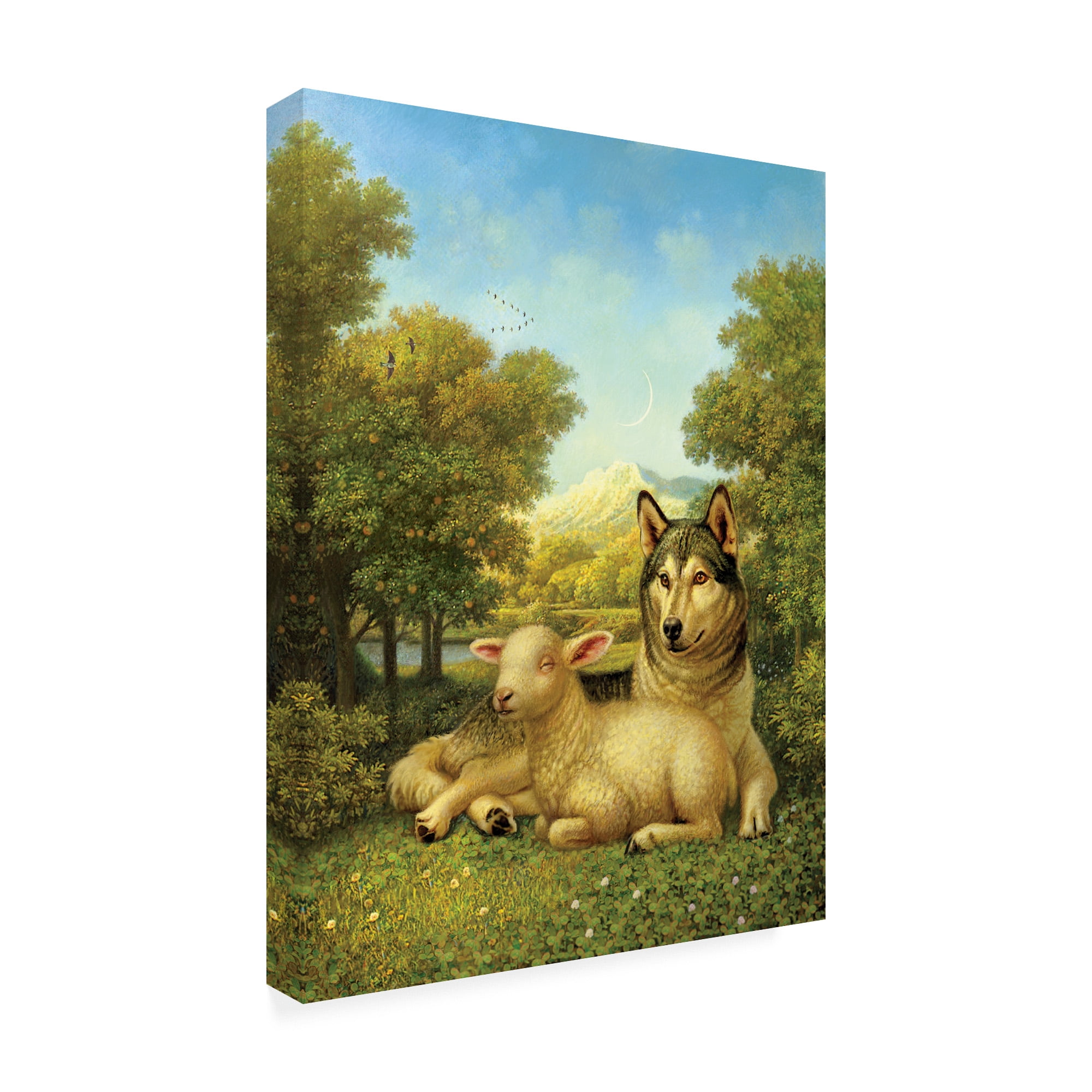 Trademark Fine Art 'Wolf Lies Down With The Lamb' Canvas Art by Dan Craig