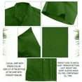 thumbnail image 6 of HAPPY BAY Men's Hawaiian Shirts Solid Beach Shirts Casual Short Sleeve Button Up Shirt Men 7XL Tree Olive, Plain, 6 of 6