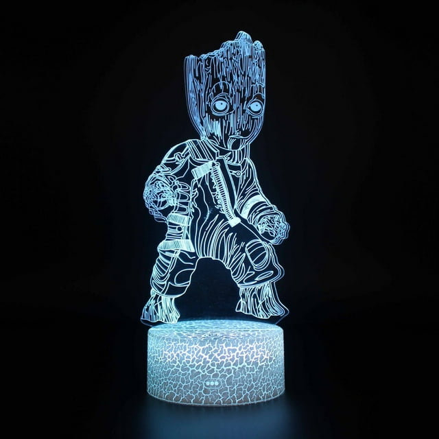 Lámpara de ilusión LED 3D con luz nocturna I am Groot Baby Groot