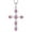 10-pink tourmaline-Oct, variant on Cross Necklace for Women 925 Sterling Silver Jesus Christian Cross Pendant October Birthstone Created Pink Tourmaline Religious Faith Jewelry Gift