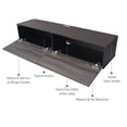thumbnail image 4 of Mueble para tv de 55” Flotante ,Centro de Entretenimiento Hogare  Centro Flotante 2 puertas 120 cms, 4 of 9