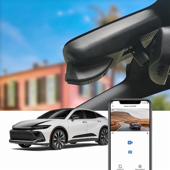 Fitcamx 4K Dash Cam Suitable for Toyota Crown 2023-2026 XLE Limited Platinum (16th Gen), OEM Factory Look, Built-in WiFi & APP, Plug & Play, 64GB Card