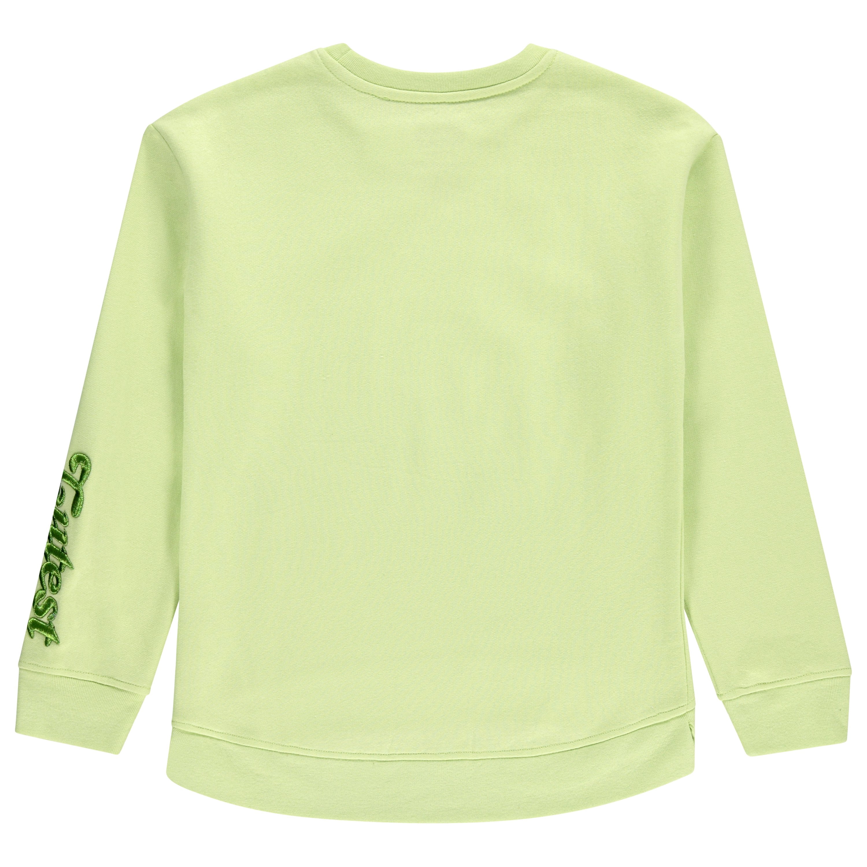 STAR WARS Girls Baby Yoda Crewneck Sweatshirt and Shorts Clothing Set- Little and Big Girl Sizes 4-16, Green, 7-8