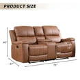 thumbnail image 2 of Bonzy Home Manual Reclining Chair Double Recliner Loveseat Sofa with Console Hidden Storage and Cup Holders,Sofa Set for Living Room, 2 of 8