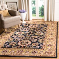 Safavieh Golden Jaipur Tarek Floral Wool Area Rug, Navy/Gold, 6' x 9'