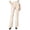 Beige, variant on Women High Waist Micro Flared Dress Pants with Pockets Slim Fit Commuter Work Trousers