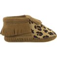 thumbnail image 2 of Minnetonka Riley Moccasin Booties (Infant/Toddler), Taupe Leopard 6 Toddler, 2 of 5