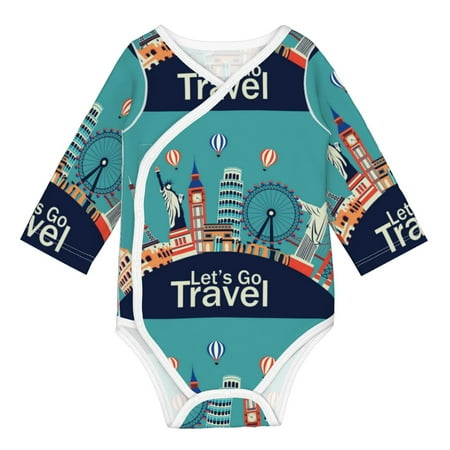 

Matuu Let s go Travel for Baby Long-Sleeve Bodysuit Soft Cotton Comfortable and Breathable Perfect for Newborns and Infants