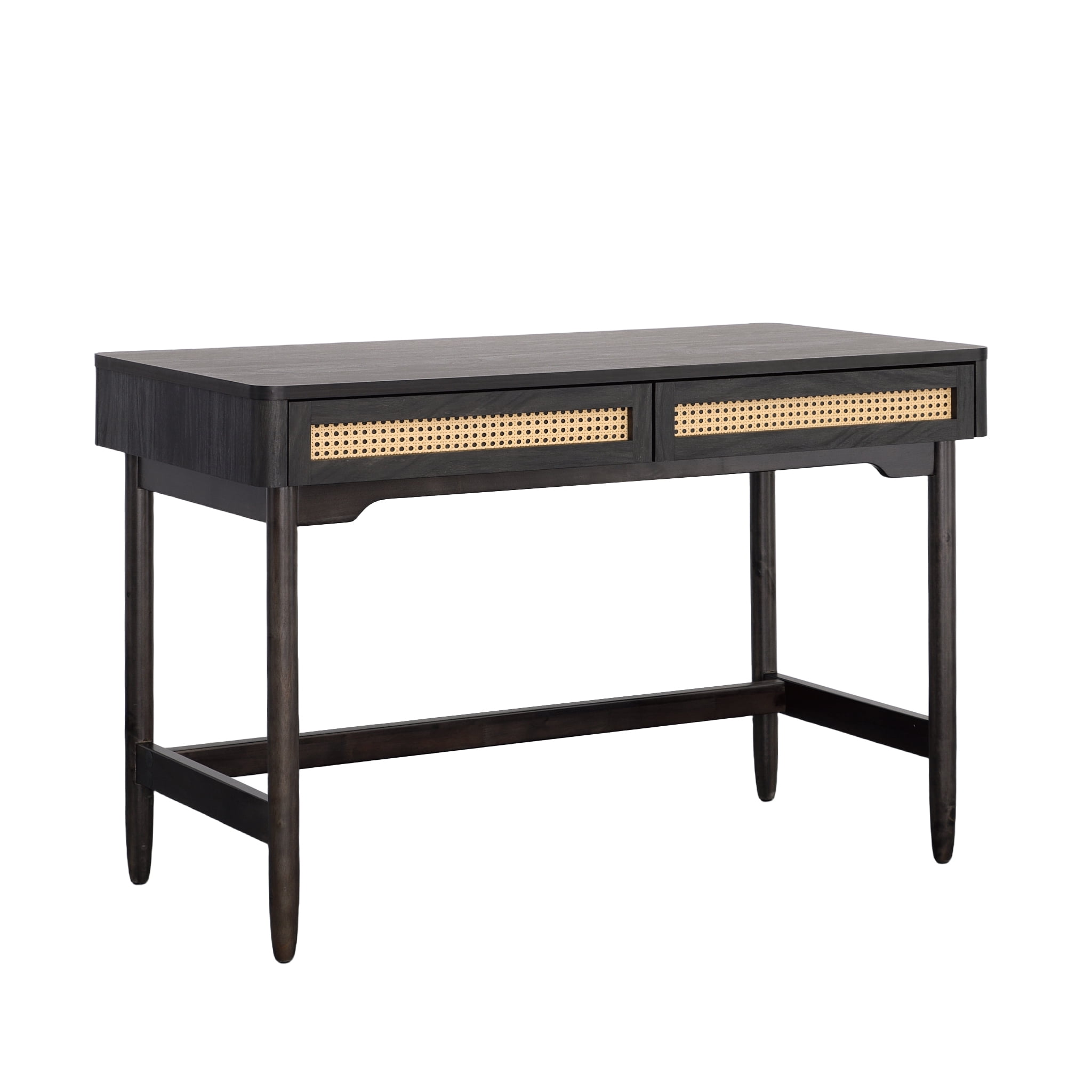 Better Homes & Gardens Springwood Caning Desk, Charcoal Finish