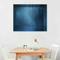 thumbnail image 2 of Orinice  Rain Water Drop Painting Falling Dark Surface Canvas Wall Art For Home/Office/Living Room/Bedroom Artwork Decor 20x16Inch Blue Black White 20x16in, 2 of 3