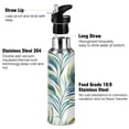 thumbnail image 3 of Yayeee 33oz Insulated Water Bottle Double Wall Stainless Steel with Flip Straw Lid, Peacock Feather, 3 of 7