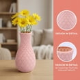 thumbnail image 2 of Unique Bargains Clear Acrylic Square Decorative Floral Vase Pink 3.9" x 3.9" x 8.9", 2 of 6