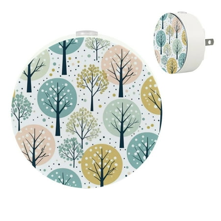 

YZUOUZY Bedside Lamps Small Lamp Small Lamps Set of 2 Abstract Trees Orange White Yellow