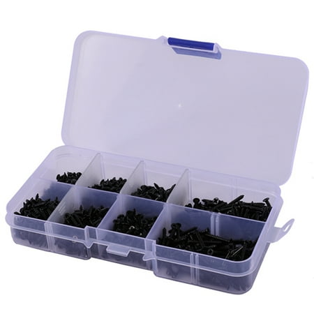 

800Pcs/Lot M2 Screws Self Tapping Screws Carbon Steel Countersunk Flat Head Screw Bolt Set Assortment Kit Black