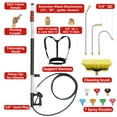 thumbnail image 5 of 24 FT Gutter Cleaning Tools from The Ground - Telescoping Pressure Washer Wand - Gutter Cleaner Attachment with Power Washer Extension Wands, Brush, 7 Spray Nozzle Tips, 2 Hose Adapters, Support Belt, 5 of 7