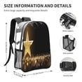 thumbnail image 4 of Sikiie Gold Glittering Stars Clear Backpack, Transparent Bookbag for School for Women Men, Capacity Clear Bag for College, Travel, 4 of 7