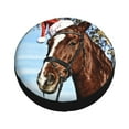 thumbnail image 2 of Kdxio Spare Tire Cover for RV Trailer, Waterproof Wheel Cover,Camper Spare Tire Cover Fit for Rv SUV Truck Travel Trailer 14 inch-Christmas Horse, 2 of 8