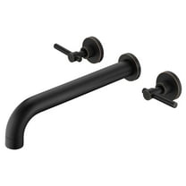High Flow Oil Rubbed Bronze Wall Mounted Tub Filler Faucet with Extra Long Spout and Valve Sumerain