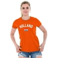 thumbnail image 4 of Dutch Flag Holland Soccer Fan Pride Womens Slim Fit Graphic Tee Brisco Brands S, 4 of 5