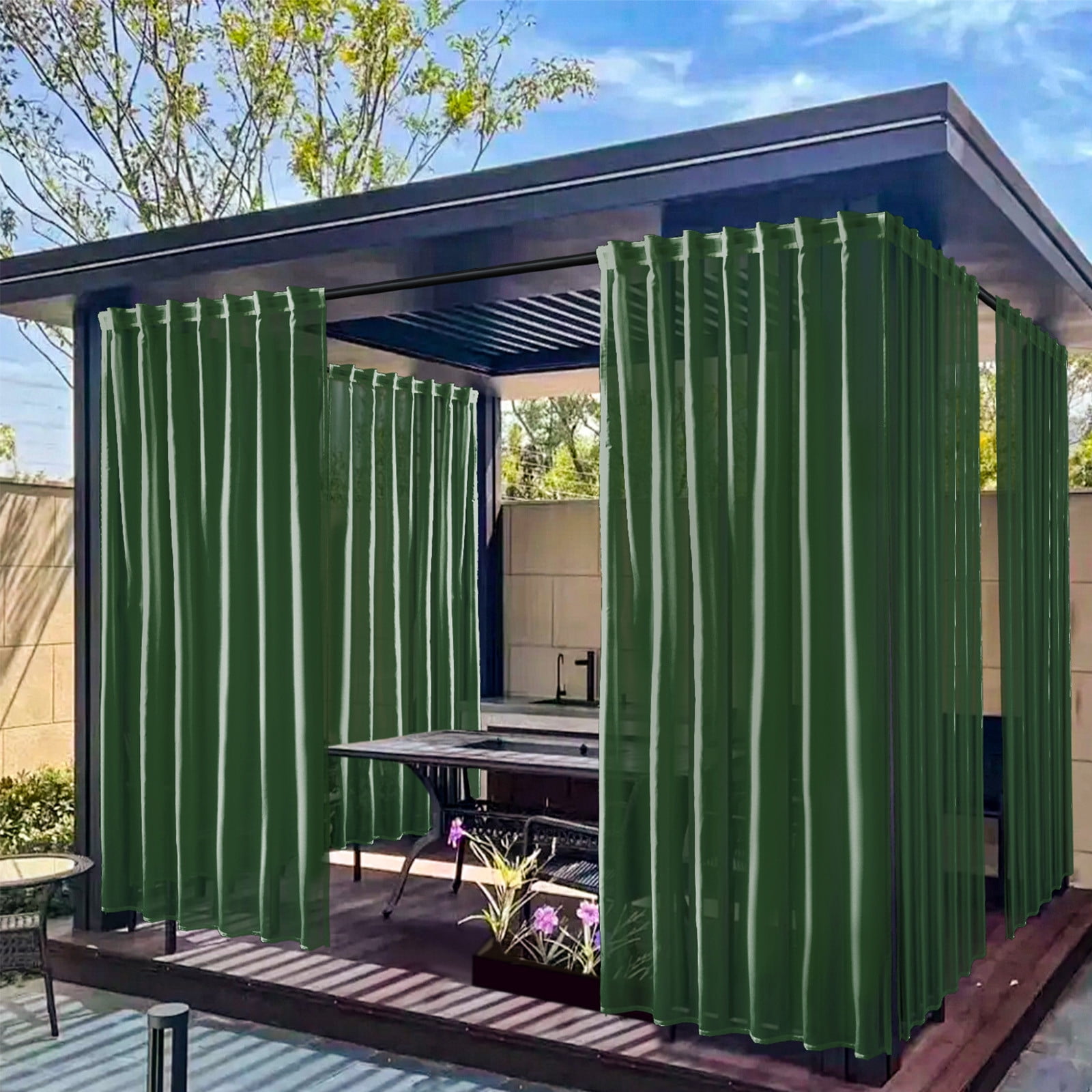 cpengpj 123x213m Garden Netting Water Proof Porch Screen Mesh Outdoor Curtains Lightweight Mosquito Curtains for Patio Gazebo Pool Hut Bug Netting