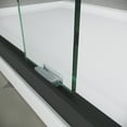 thumbnail image 5 of 56"-60"W x 58"H Sliding Glass Tub Door Matte Black Semi Frameless Double Bathtub Door, Certified Thick Clear Clear Tempered Glass, 304 Stainless Steel Handles., 5 of 6