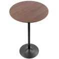 thumbnail image 2 of Mesa de guijarros - Metal negro y madera de nogal LumiSource OB-TB-PEB BK+WL, 2 of 2